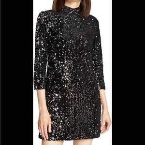 Sanctuary Black Sequin Holiday Dress